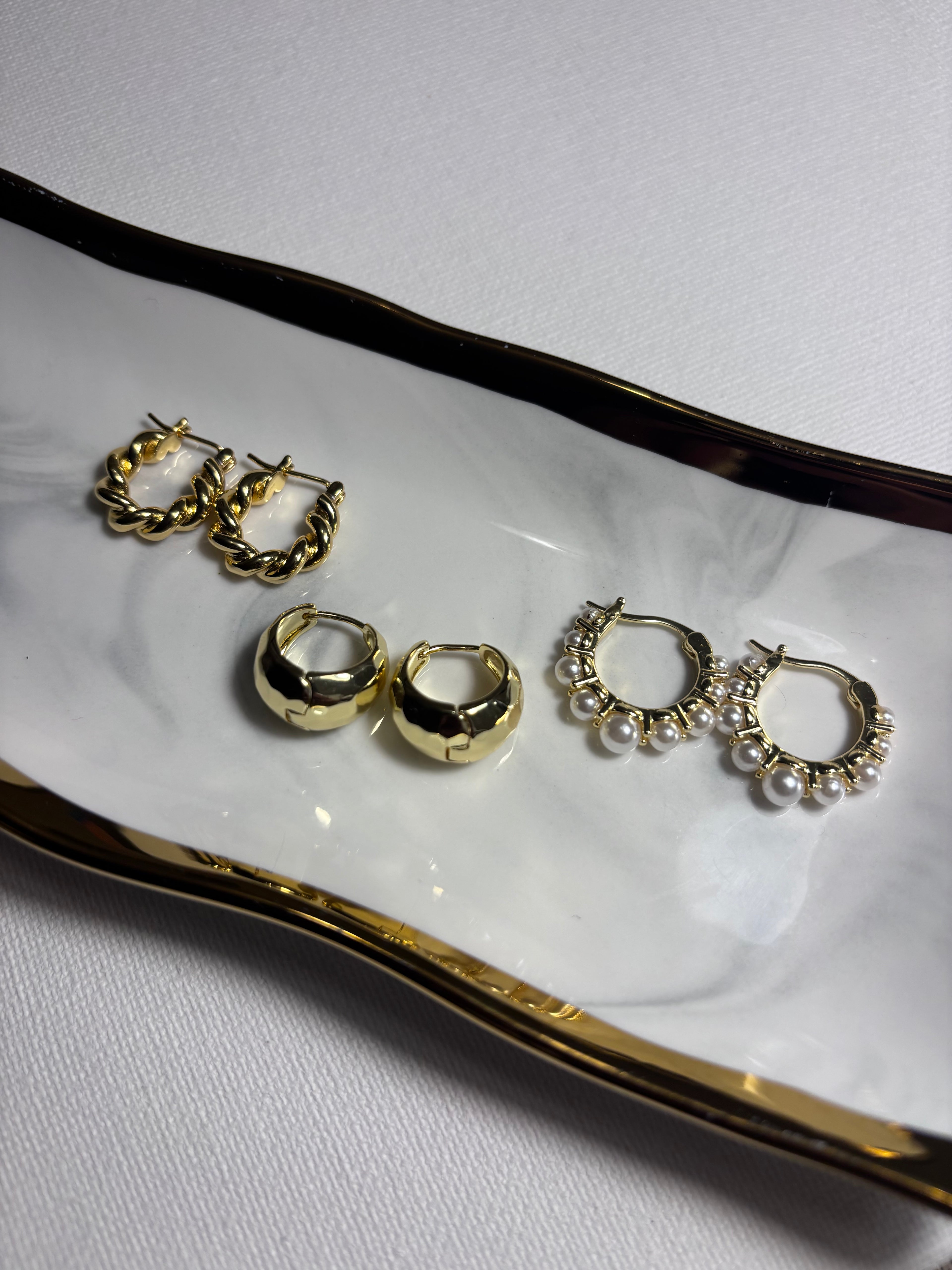 Golden hoops trio